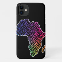 Africa Map African Pride Zebra Pattern