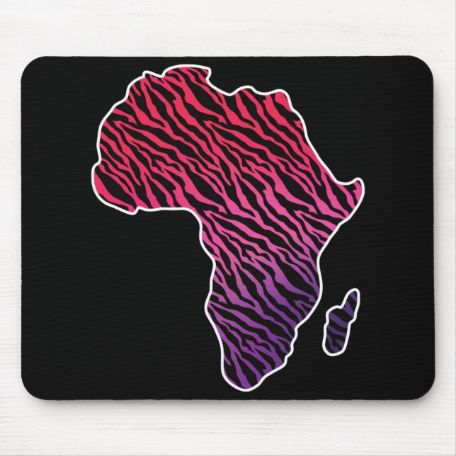 Africa Map African Pride Zebra Pattern Mouse Pad (Front)