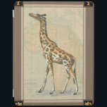 Africa Map and a Giraffe iPad Cover<br><div class="desc">This piece of artwork will please any world traveller and animal lover. The background represents the map of Africa and there is a picture of a giraffe on top of it. In this image, the borders makes it the perfect decorative art piece.</div>