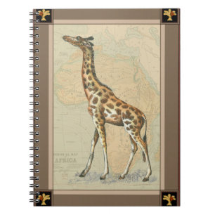 Africa Map and a Giraffe Notebook