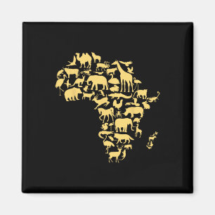 Africa Map Animals Melanin African Black History M Magnet