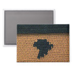 Africa Map Black and Brown Artisan Crochet Print