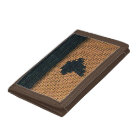 Africa Map Black and Brown Artisan Crochet Print