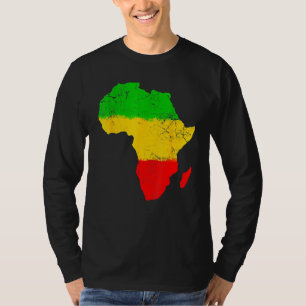 Africa Map Black History Month Afro African Pride  T-Shirt