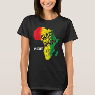 Africa Map Black History Month BLM Melanin Pride P T-Shirt