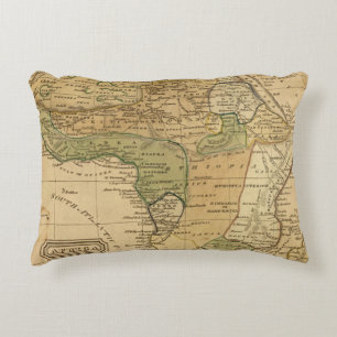 Africa Map by Worcester Decorative Pillow