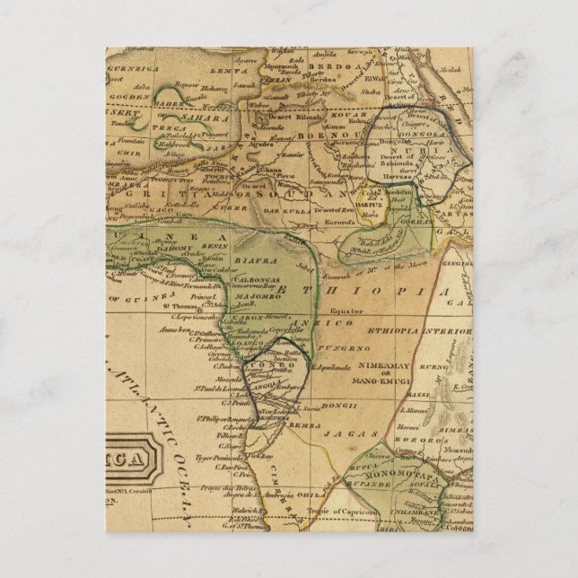 Africa  Map by Worcester Postcard (Front)