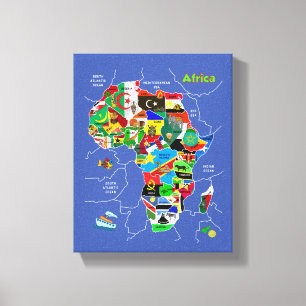 Africa Map Canvas Print
