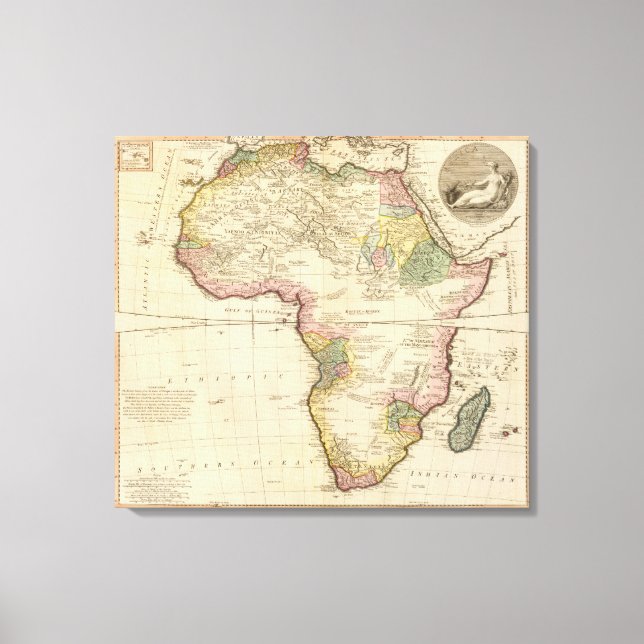 Africa map canvas print (Front)