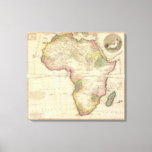 Africa map canvas print