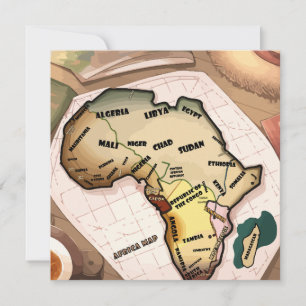 Africa Map card
