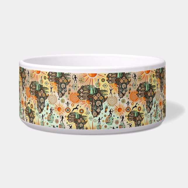 Africa Map Decorative Tribal Elements Pattern (Front)