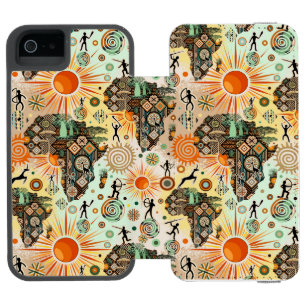 Africa Map Decorative Tribal Elements Pattern Incipio Watson™ iPhone 5 Wallet Case