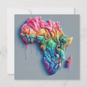 Africa Map Flat Card