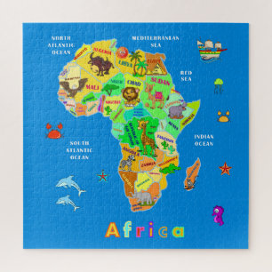 Africa Map for kids Jigsaw Puzzle