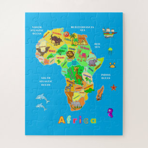 Africa Map for kids Jigsaw Puzzle