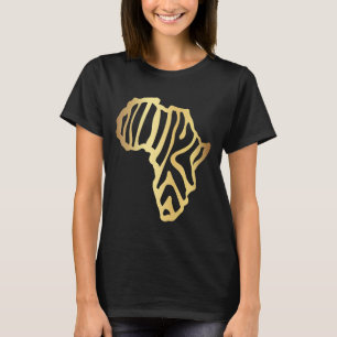 Africa Map Golden 4 T-Shirt