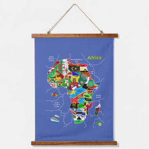 Africa Map Hanging Tapestry