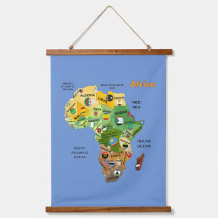 Africa Map Hanging Tapestry