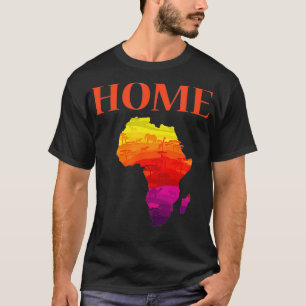 Africa Map Home Black History Month African Americ T-Shirt