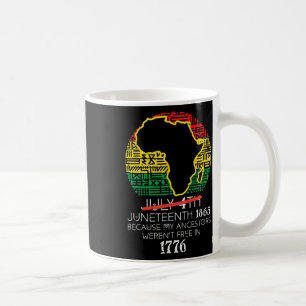 Africa Map July 4th Juneteenth 1865 June 19th Men  Coffee Mug