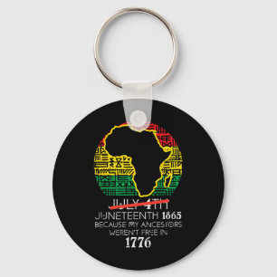 Africa Map July 4th Juneteenth 1865 June 19th Men  Keychain