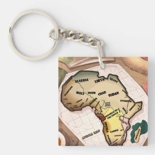 Africa Map Keychain