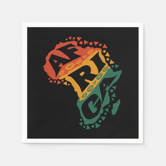 Africa map napkin (Front)