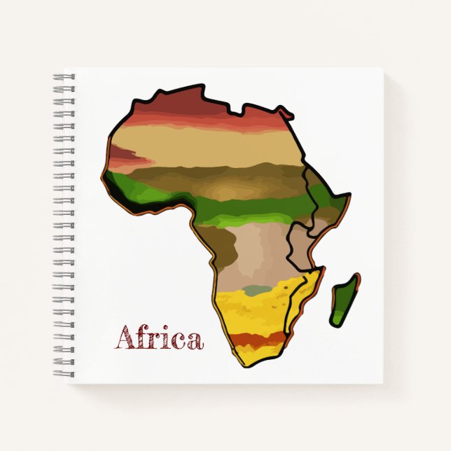 Africa Map Notebook (Front)