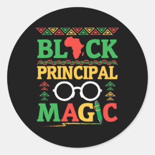 Africa Map Pen Books History Month Black Principal Classic Round Sticker