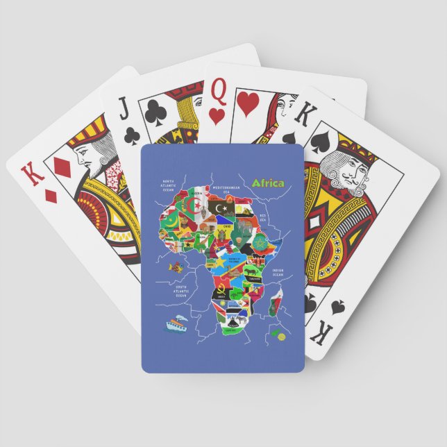 Africa Map Playing Cards (Back)