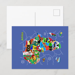 Africa Map Postcard