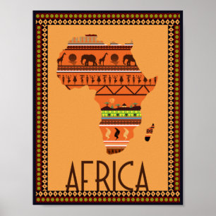 Africa - Map Poster