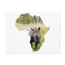 Africa Map Sunset
