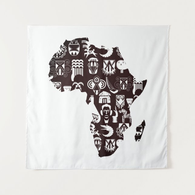 Africa Map Tapestry (Front)