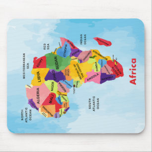 Africa Map watercolor Mouse Pad