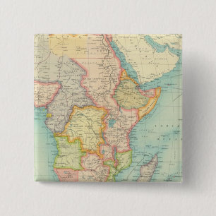 Africa Map with shipping routes 2 Inch Square Button