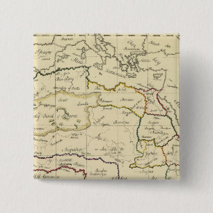 Africa, Mediterranean 2 Inch Square Button