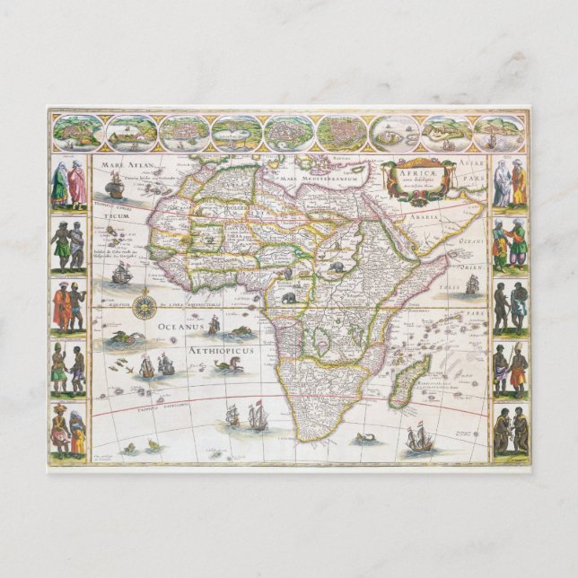 Africa Nova, c.1617 Postcard (Front)