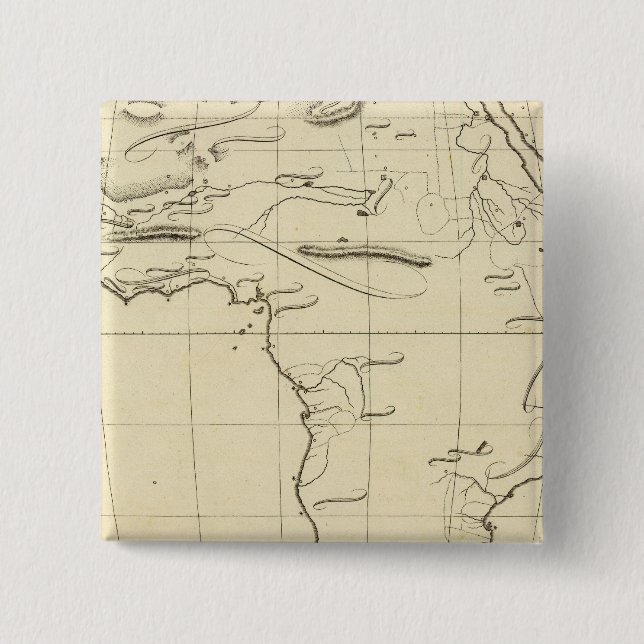 Africa outline 2 inch square button (Front)