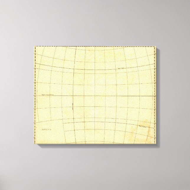 Africa Outline Canvas Print (Front)