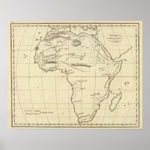 Africa outline poster