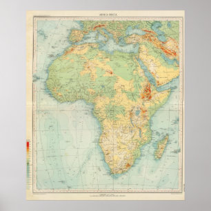 Africa Physical 10506 Poster