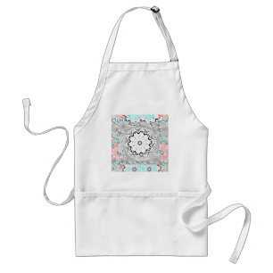 Africa Pink Cyan geometry Standard Apron