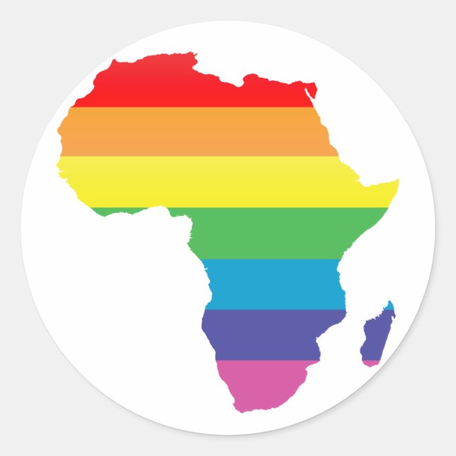 africa pride. classic round sticker (Front)