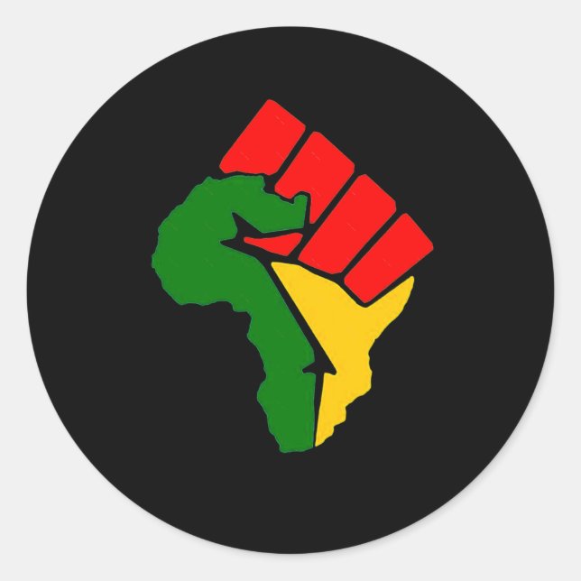 Africa Raised Fist Sticker  (Front)