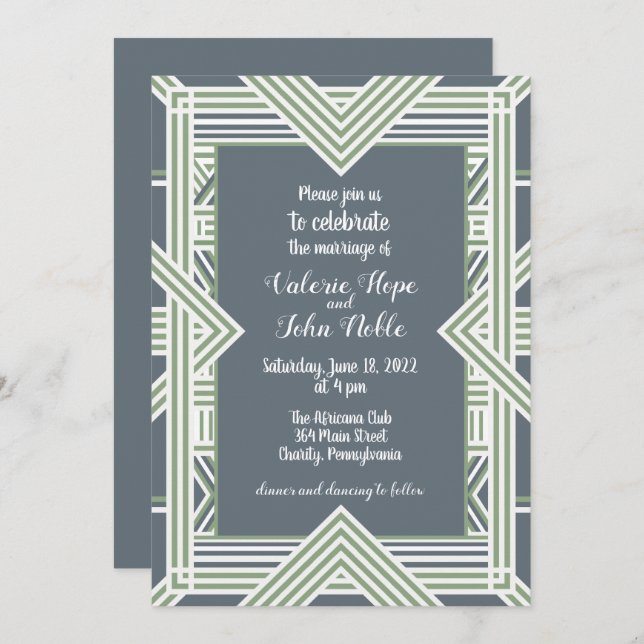 Africa Remembered Wedding Invitation (Front/Back)