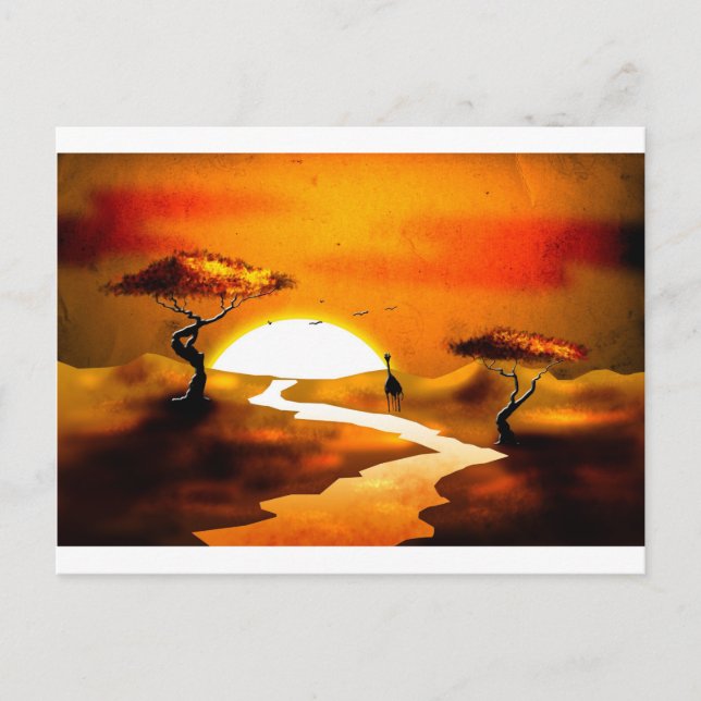 Africa retro vintage style gifts 13 postcard (Front)