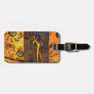 Africa retro vintage style gifts luggage tag