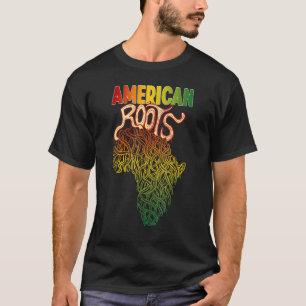 Africa Roots With African Expat Pan Africa Map Bla T-Shirt